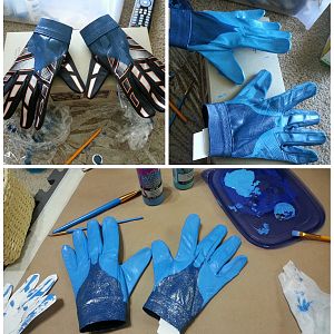 Decided to make gloves for the suit instead of painting hands.