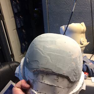 Working on the visor area