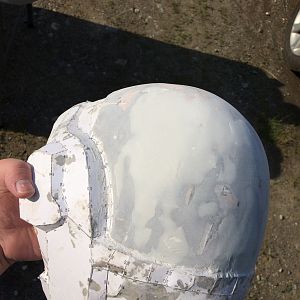 Polishing the visor area