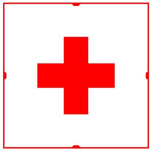 Cross - Medical cross label found on MedPacks. Vector version available upon request.