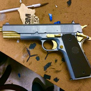 Golden Gun inspired pistol