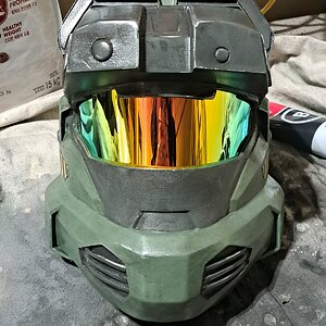Completed helmet (front view)